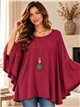 Suéter oversized com gola de manga flare