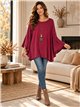 Suéter oversized com gola de manga flare