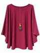 Suéter oversized com gola de manga flare