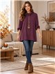 Suéter de gola alta oversized com gola