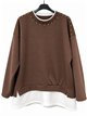 Moletom com efeito de camisa e tachas