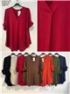 Suéter plus size de malha fina com decote em V