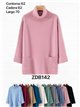 Suéter de gola alta plus size com bolsos