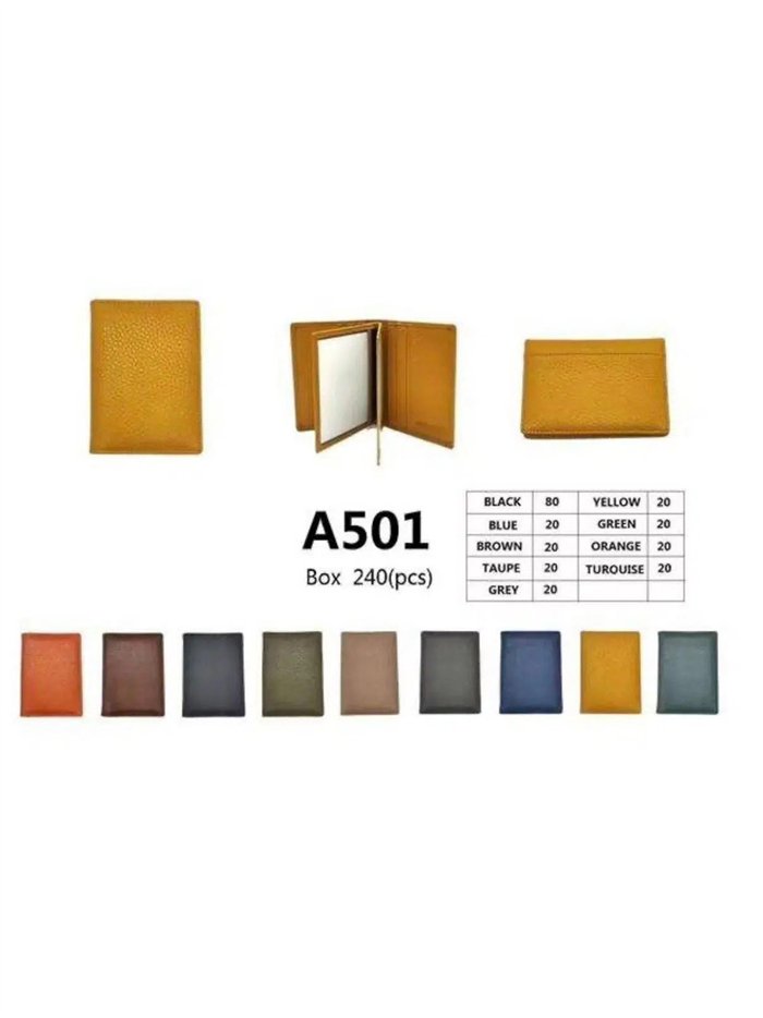 Leather vertical card holder