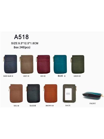 Leather compact zip card holder 2