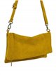 Sac bandoulière en cuir suédé avec rabat