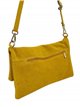 Sac bandoulière en cuir suédé avec rabat