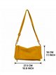 Sac bandoulière en cuir suédé avec rabat