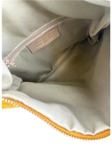 Sac bandoulière en cuir suédé avec rabat