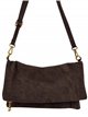 Sac bandoulière en cuir suédé avec rabat