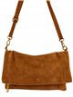 Sac bandoulière en cuir suédé avec rabat