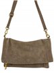 Sac bandoulière en cuir suédé avec rabat