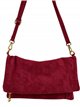 Sac bandoulière en cuir suédé avec rabat