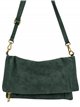 Sac bandoulière en cuir suédé avec rabat
