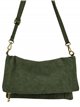 Sac bandoulière en cuir suédé avec rabat