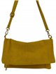 Sac bandoulière en cuir suédé avec rabat