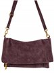 Sac bandoulière en cuir suédé avec rabat