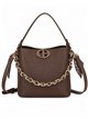 Bolso cubo con cadena decorativa y bandolera