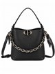 Bolso cubo con cadena decorativa y bandolera