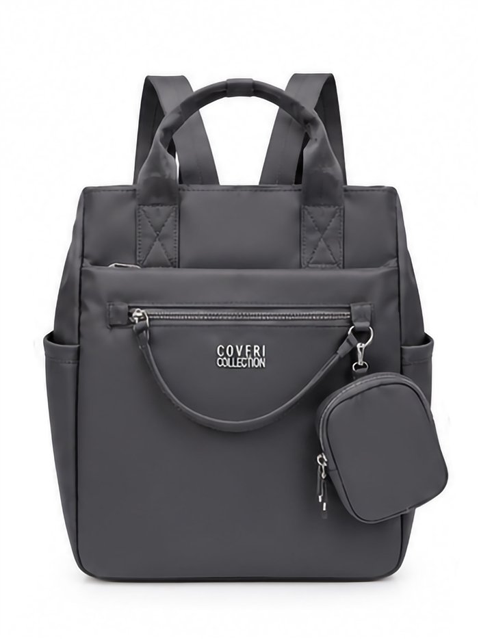 Zaino in nylon Coveri Collection con portamonete removibile.
