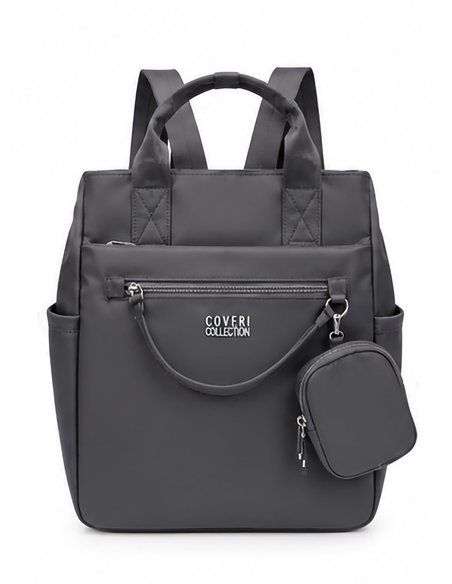 Zaino in nylon Coveri Collection con portamonete removibile.
