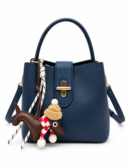 Sac seau avec foulard et pendentif décoratif