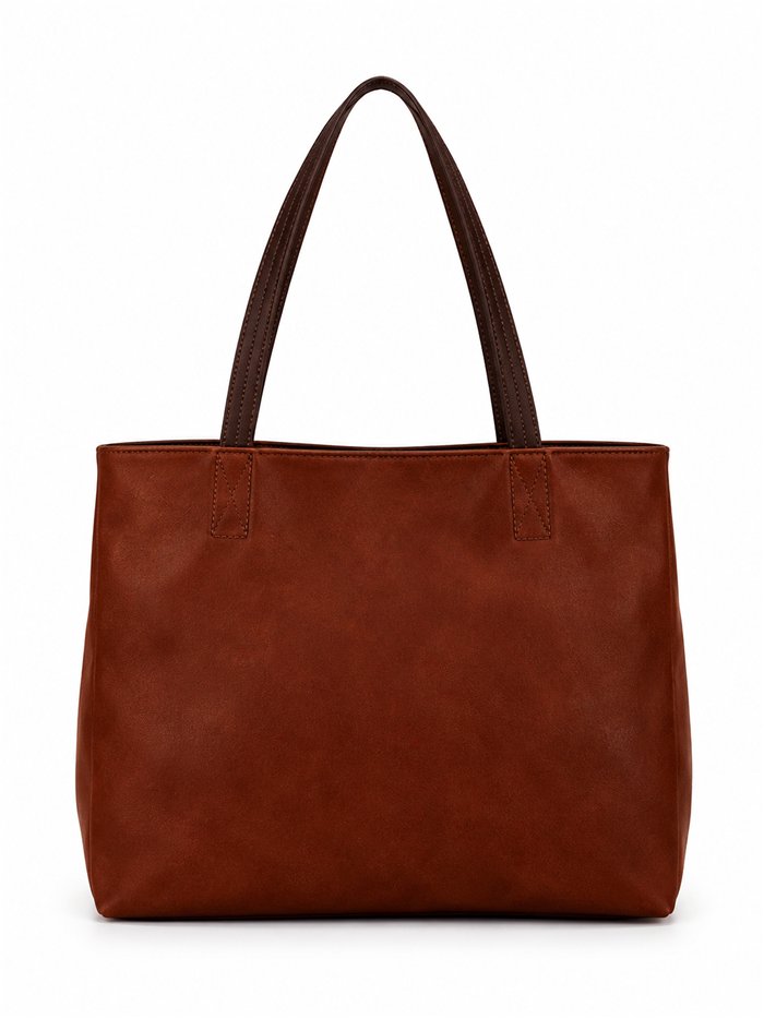Borsa shopper reversibile con beauty case rimovibile
