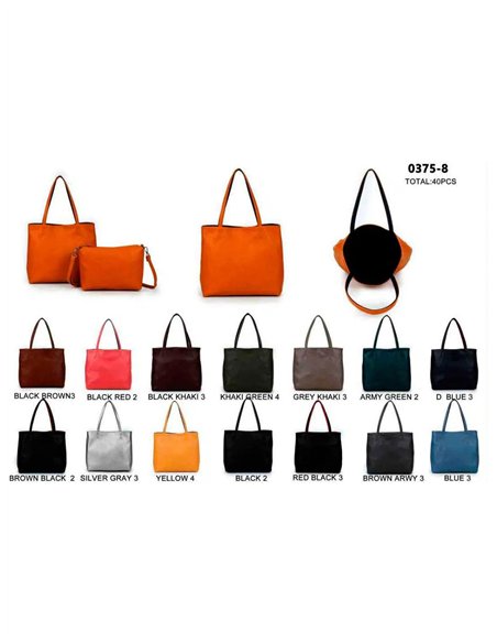 Borsa shopper reversibile con beauty case rimovibile