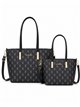 Set di 2 borse shopper con stampa monogramma