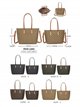 Set di 2 borse shopper con stampa monogramma