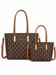 Set di 2 borse shopper con stampa monogramma