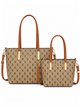 Set di 2 borse shopper con stampa monogramma