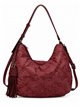 Quilted hobo bag with tassel and crossbody strap
