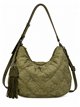 Quilted hobo bag with tassel and crossbody strap