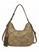 Quilted hobo bag with tassel and crossbody strap