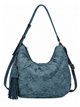 Quilted hobo bag with tassel and crossbody strap