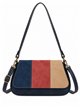 Patchwork-Schultertasche mit Klappe