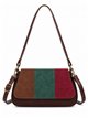 Patchwork-Schultertasche mit Klappe