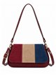 Patchwork-Schultertasche mit Klappe