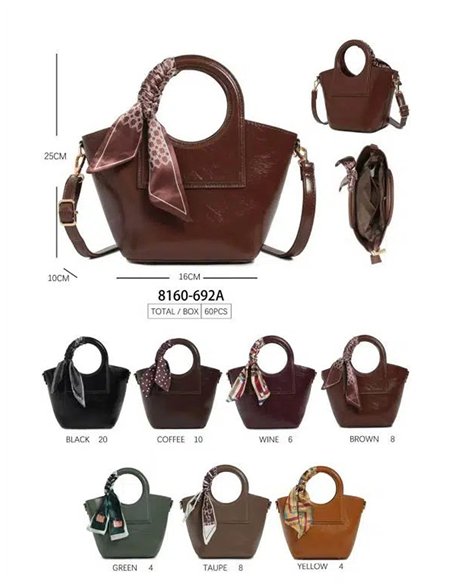 Petit sac à main avec anses rondes et foulard