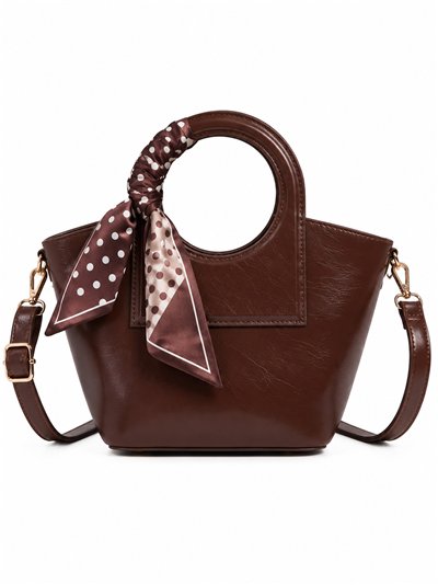 Petit sac à main avec anses rondes et foulard
