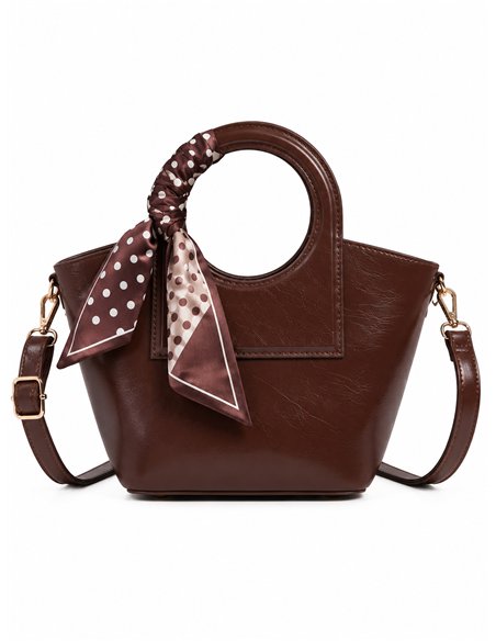 Petit sac à main avec anses rondes et foulard