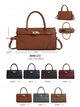 Bolsa com detalhe de fecho metálico