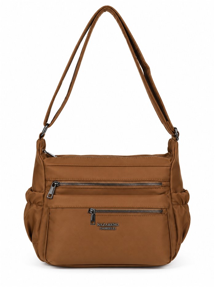 Borsa a tracolla Nylob multitasche con cerniera frontale