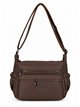 Borsa a tracolla Nylon multitasche con cerniera frontale