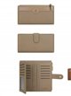 Large wallet with organised compartments and snap closure