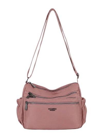 Sac bandoulière en nylon multipoches avec fermeture éclair sur le devant