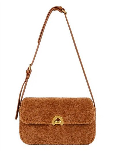 Sac bandoulière en peau de mouton avec rabat