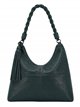 Hobo bag with braided handle and tassel detail