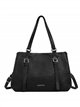 Ampia borsa shopper con tracolle decorative.